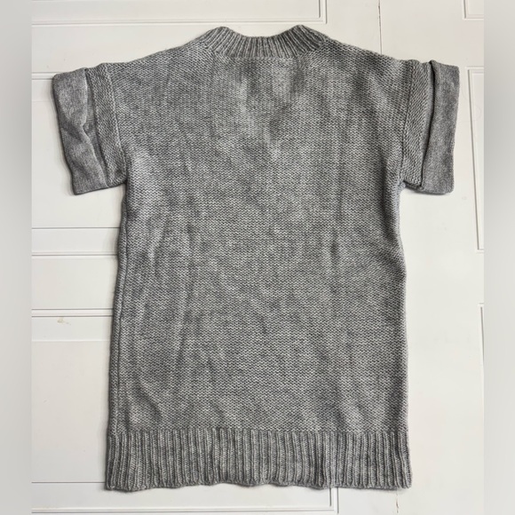 J. Crew Alpaca Merino Wool Short Cuff Sleeve Knit Sweater Mini Dress Tunic Sz S - Picture 5 of 5